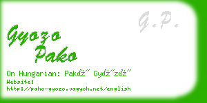 gyozo pako business card